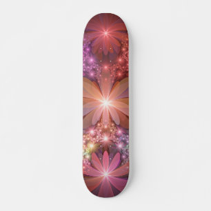 Bed of Blume farbenfrohe Shiny Abstrakte Fraktal K Skateboard