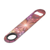 Bed of Blume farbenfrohe Shiny Abstrakte Fraktal K Speed Flaschenöffner (Rückseite Schrägansicht)