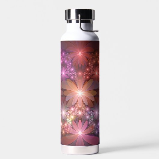 Bed of Blume farbenfrohe Shiny Abstrakte Fraktal K Trinkflasche (Links)