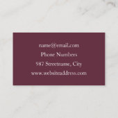 Bed of Blume farbenfrohe Shiny Abstrakte Fraktal K Visitenkarte (Rückseite)