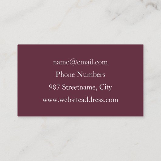 Bed of Blume farbenfrohe Shiny Abstrakte Fraktal K Visitenkarte (Rückseite)