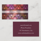 Bed of Blume farbenfrohe Shiny Abstrakte Fraktal K Visitenkarte (Vorne/Hinten)