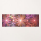 Bed of Blume farbenfrohe Shiny Abstrakte Fraktal K Yogamatte (Vorderseite (Horizontal))
