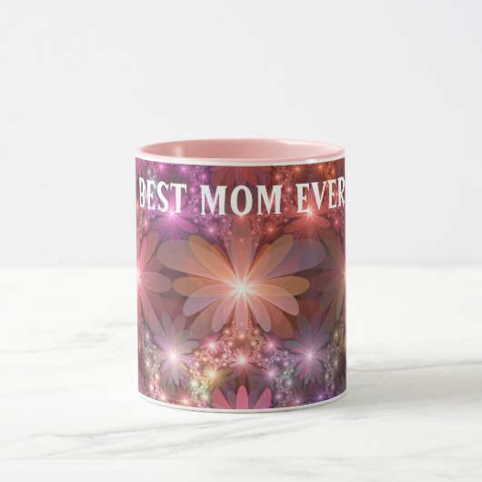 Bed of Blume Shiny Abstraktes Fraktal Kunst, Dicht Tasse (Zentrum)