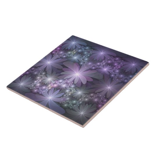 Bed of Blume Trendy Shiny Abstraktes Fraktal Kunst Fliese (Seite)