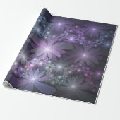 Bed of Blume Trendy Shiny Abstraktes Fraktal Kunst Geschenkpapier (Ungerollt)