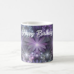 Bed of Blume Trendy Shiny Abstraktes Fraktal Kunst Kaffeetasse