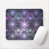 Bed of Blume Trendy Shiny Abstraktes Fraktal Kunst Mousepad (Mit Mouse)