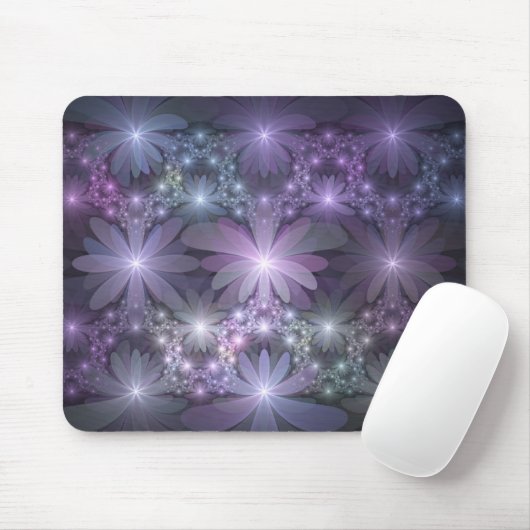 Bed of Blume Trendy Shiny Abstraktes Fraktal Kunst Mousepad (Mit Mouse)
