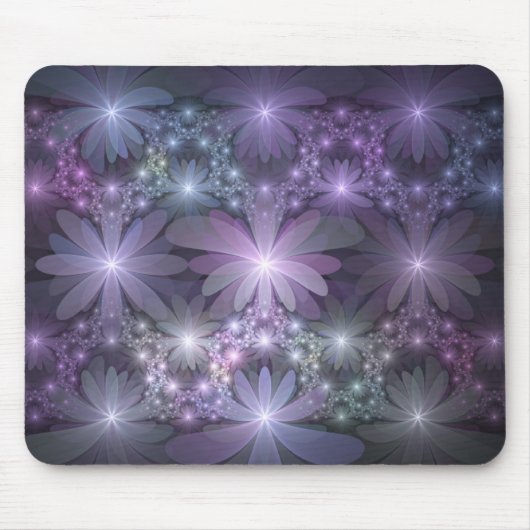 Bed of Blume Trendy Shiny Abstraktes Fraktal Kunst Mousepad (Vorne)