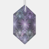 Bed of Blume Trendy Shiny Abstraktes Fraktal Kunst Ornament Aus Glas (Vorderseite Rechts)