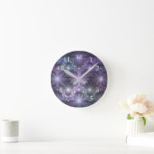 Bed of Blume Trendy Shiny Abstraktes Fraktal Kunst Runde Wanduhr (Zuhause)
