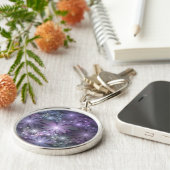 Bed of Blume Trendy Shiny Abstraktes Fraktal Kunst Schlüsselanhänger (Seite)