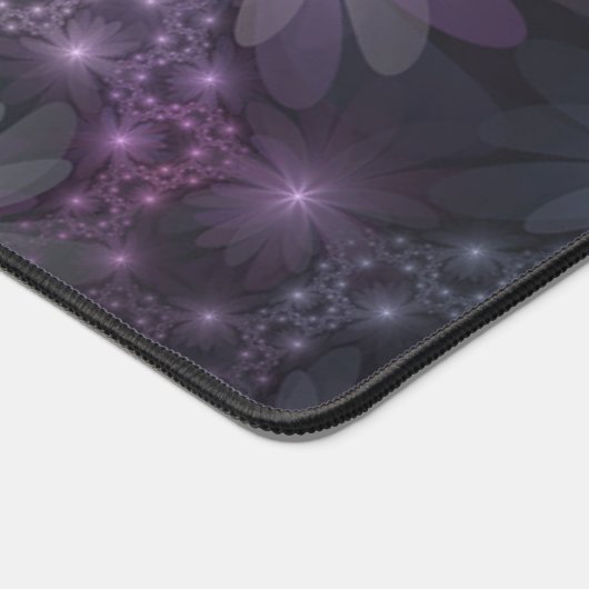 Bed of Blume Trendy Shiny Abstraktes Fraktal Kunst Schreibtischunterlage (Ecke)