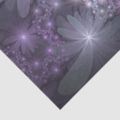 Bed of Blume Trendy Shiny Abstraktes Fraktal Kunst Seidenpapier (Detail)