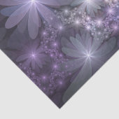 Bed of Blume Trendy Shiny Abstraktes Fraktal Kunst Seidenpapier (Detail)