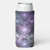 Bed of Blume Trendy Shiny Abstraktes Fraktal Kunst Selters Dosenkühler (Seltzer Rückseite)