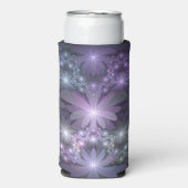 Bed of Blume Trendy Shiny Abstraktes Fraktal Kunst Selters Dosenkühler (Seltzer Vorderseite)