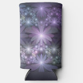 Bed of Blume Trendy Shiny Abstraktes Fraktal Kunst Selters Dosenkühler (Vorderseite)