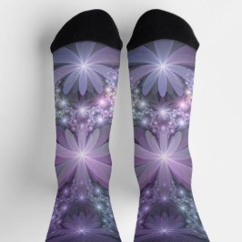 Bed of Blume Trendy Shiny Abstraktes Fraktal Kunst Socken