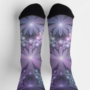 Bed of Blume Trendy Shiny Abstraktes Fraktal Kunst Socken