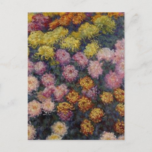 Bed of Chrysanthemas von Claude Monet Postcard Postkarte (Vorderseite)