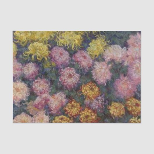 Bed of Chrysanthemas von Claude Monet Seidenpapier (Vorderseite)