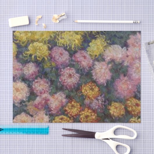 Bed of Chrysanthemas von Claude Monet Seidenpapier (Handwerk)