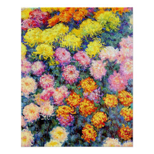 Bed of Chrysanthemums von Monet Poster