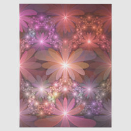 Bed Of Flowers Colorful Shiny Abstract Fractal Art Seidenpapier