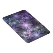 Bed of Flowers Trendy Shiny Abstract Fractal Art Magnet (Rechte Seite)