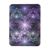 Bed of Flowers Trendy Shiny Abstract Fractal Art Magnet (Vertikal)