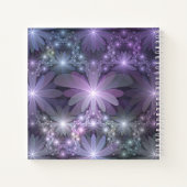 Bed of Flowers Trendy Shiny Abstract Fractal Art Notizblock (Rückseite)