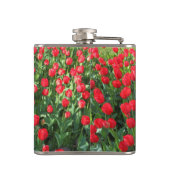 Bed of Red Tulips 01 Flachmann (Rückseite)