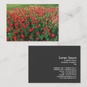 Bed of Red Tulips 01 Visitenkarte (Vorne/Hinten)