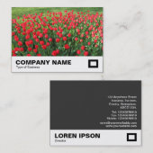 Bed of Red Tulips 01 Visitenkarte (Vorne/Hinten)