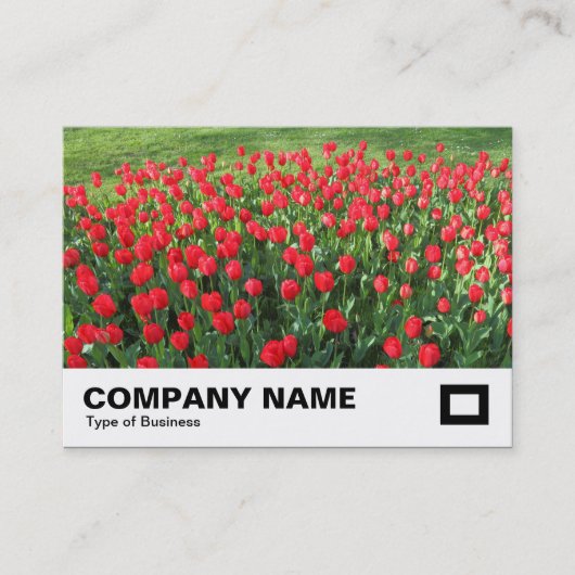 Bed of Red Tulips 01 Visitenkarte (Vorderseite)