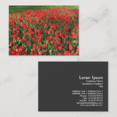Bed of Red Tulips 02 Visitenkarte (Vorne/Hinten)