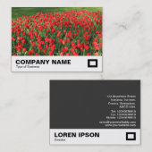 Bed of Red Tulips 02 Visitenkarte (Vorne/Hinten)