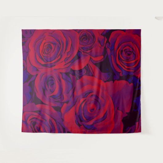 Bed of Rose Tapestry Wandteppich (Vorderseite (Horizontal))