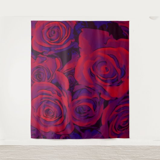 Bed of Rose Tapestry Wandteppich (Vorderseite)