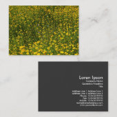 Bed of Yellow Daisies Visitenkarte (Vorne/Hinten)