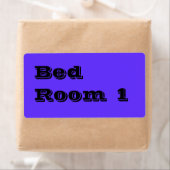 Bed Room 1 Moving Labels in blau (Insitu)