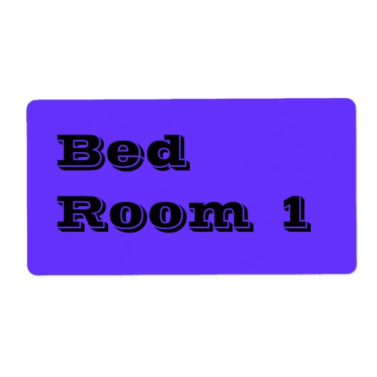 Bed Room 1 Moving Labels in blau (Vorne)