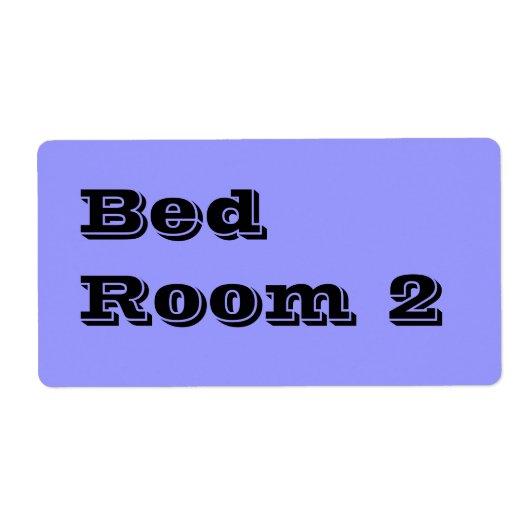 Bed Room 2 Moving Labels in Blautönen (Vorne)