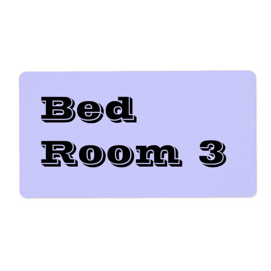 Bed Room 3 Moving Labels in Extra hellblau (Vorne)
