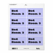 Bed Room 3 Moving Labels in Extra hellblau (Vorne)