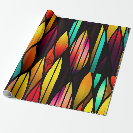 Bed Stached Glass cattails Mosaik Muster Geschenkpapier (Ungerollt)