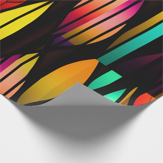 Bed Stached Glass cattails Mosaik Muster Geschenkpapier (Ecke)