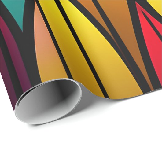 Bed Stached Glass cattails Mosaik Muster Geschenkpapier (Rolleneckpunkt)